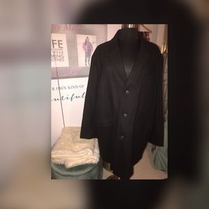 Men’s Big & Tall Car Coat/Overcoat Wool 4XB